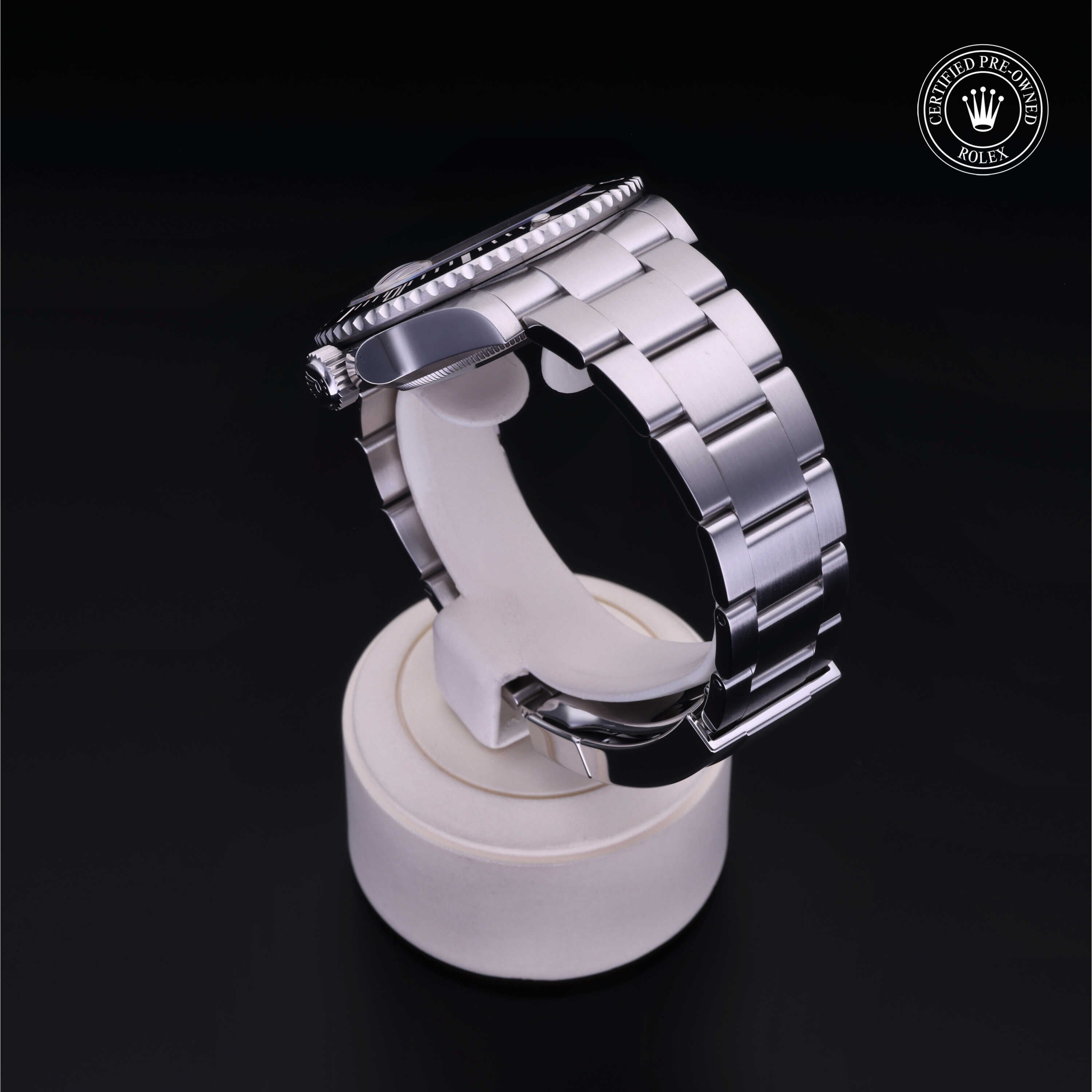 Rolex Certified Pre-owned Submariner M126610LN-0001 front on black background