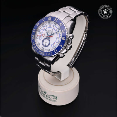 Rolex Certified Pre-owned Yacht-Master M116680-0001 front on black background