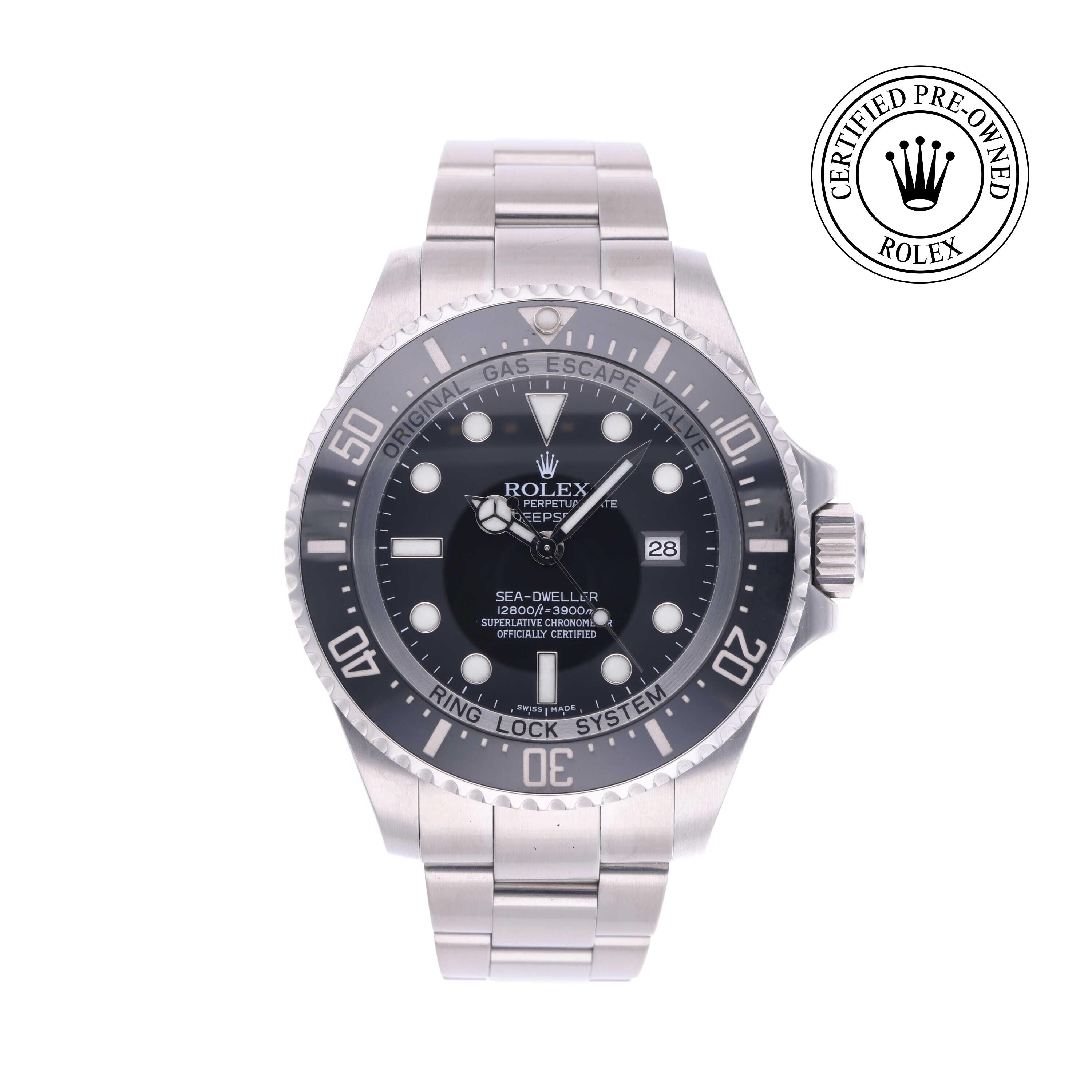 Rolex CPO Sea-Dweller M116660 front on white background