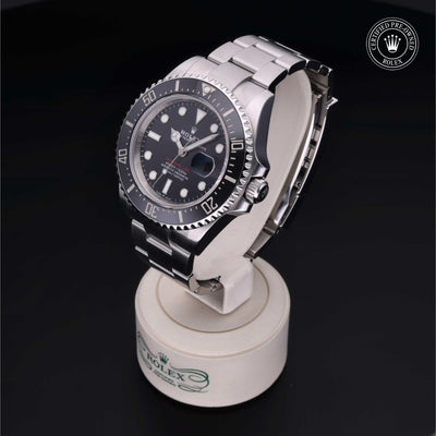 Rolex Certified Pre-owned Sea-Dweller M126600-0001 front on black background