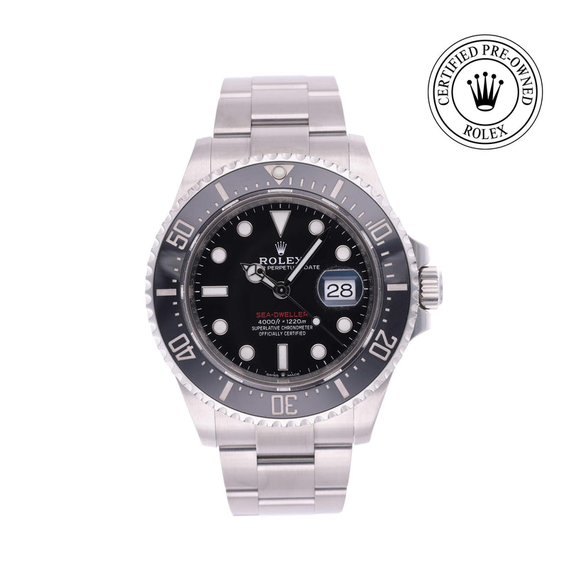Rolex Certified Pre-owned Sea-Dweller M126600-0001 front on white background