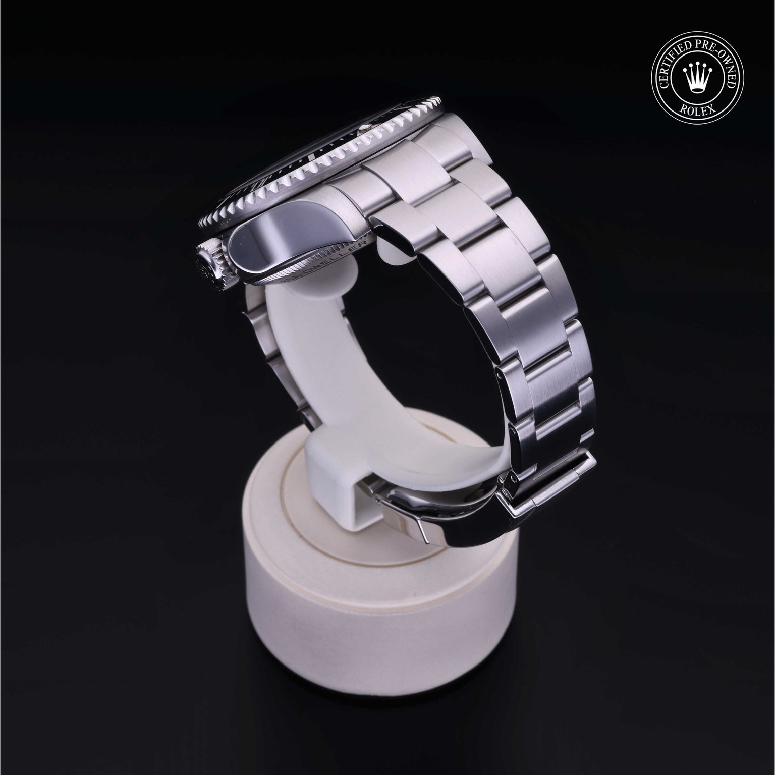 Rolex Certified Pre-owned Sea-Dweller M116660-0001 front on black background