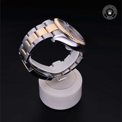 Rolex Certified Pre-owned Sky-Dweller M326933-0009 front on black background