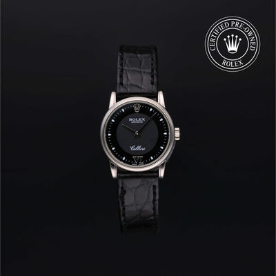 Rolex Certified Pre-owned Cellini M6111/9-0003 front on black background