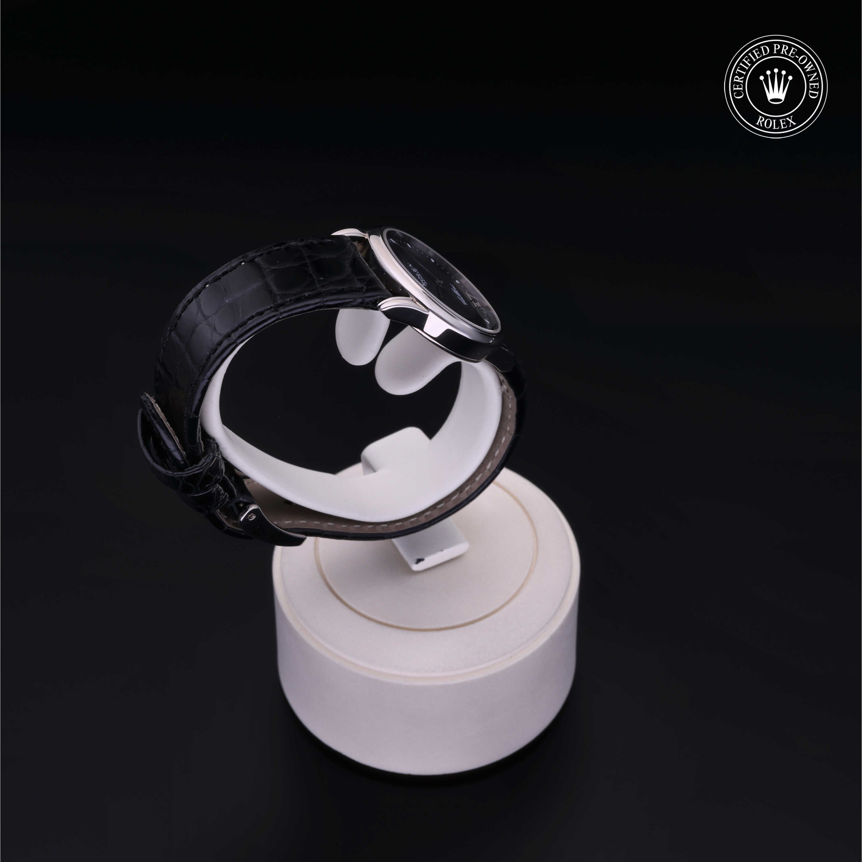 Rolex Certified Pre-owned Cellini M6111/9-0003 front on black background