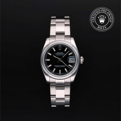 Rolex CPO Lady Datejust M178240 front on white background