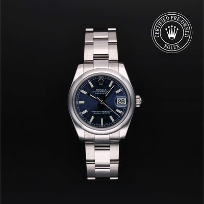 Rolex Certified Pre-owned Lady Datejust M178240-0023 front on black background