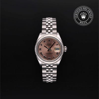 Rolex Certified Pre-owned Lady Datejust M279174-0017 front on black background
