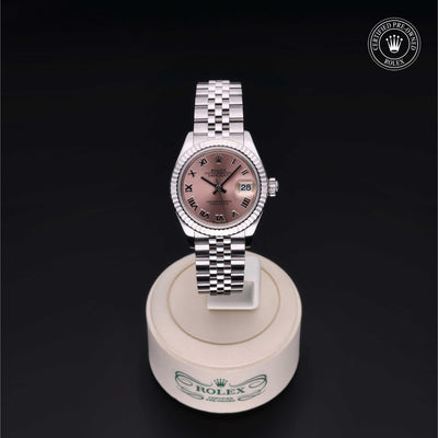 Rolex Certified Pre-owned Lady Datejust M279174-0017 front on black background