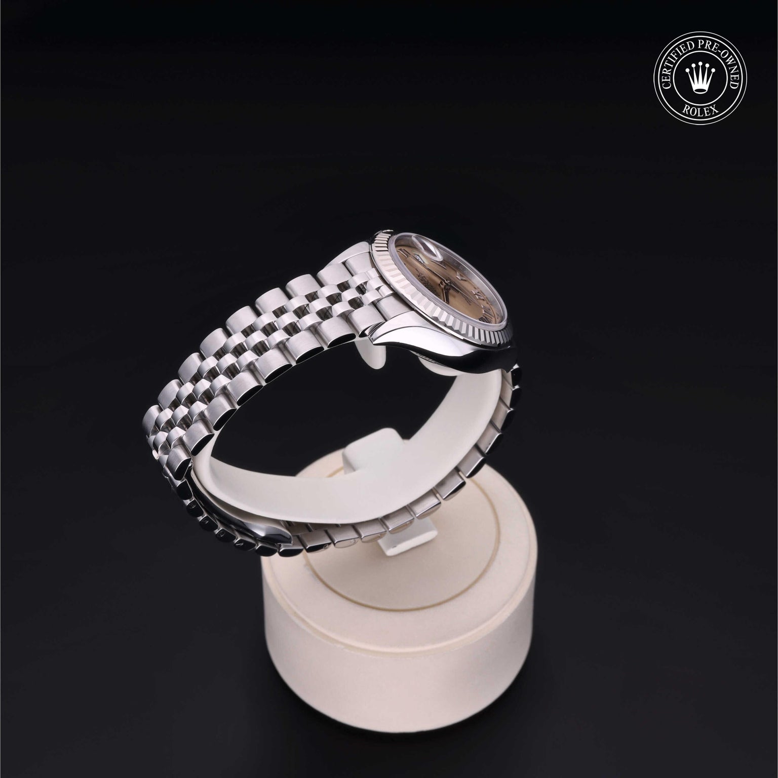 Rolex Certified Pre-owned Lady Datejust M279174-0017 front on black background