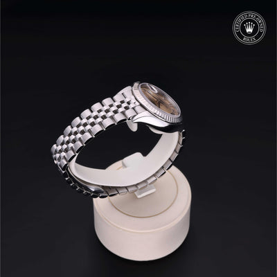 Rolex Certified Pre-owned Lady Datejust M279174-0017 front on black background