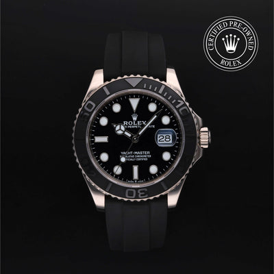 Rolex Certified Pre-owned Yacht-Master M226659-0002 front on black background
