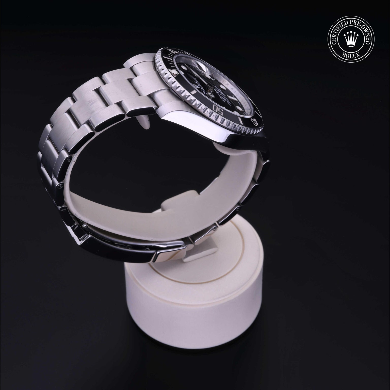 Rolex CPO Submariner M116610LN front on white background