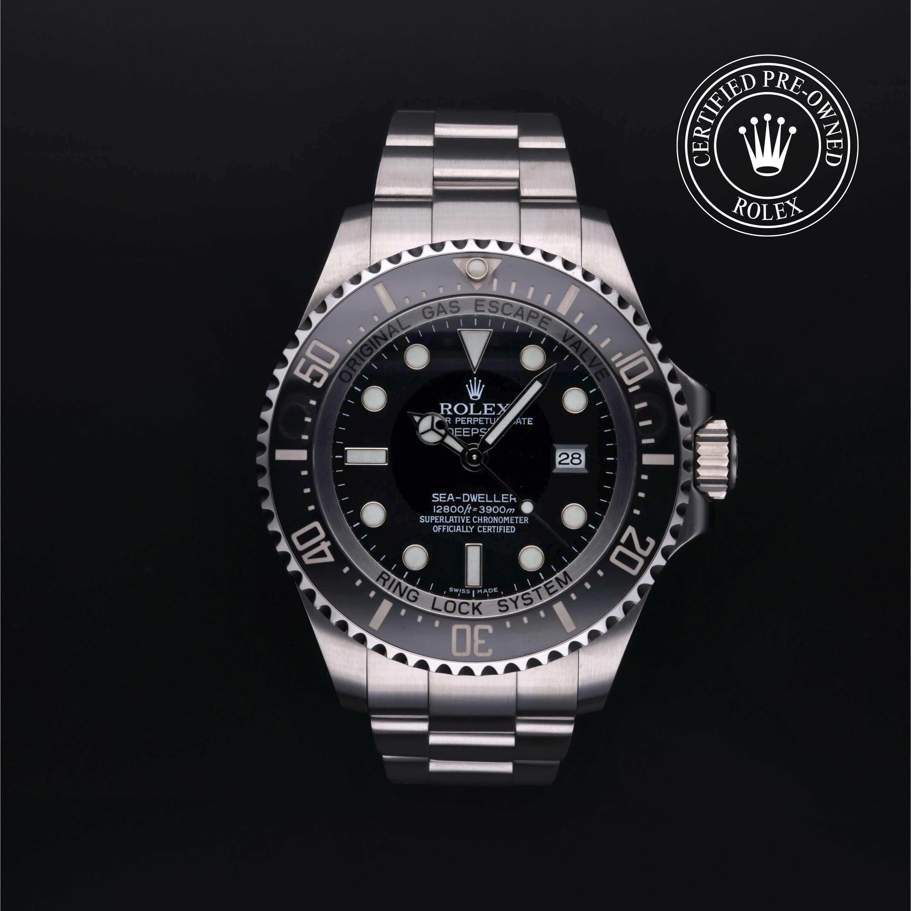 Rolex CPO Sea-Dweller M116660 front on white background