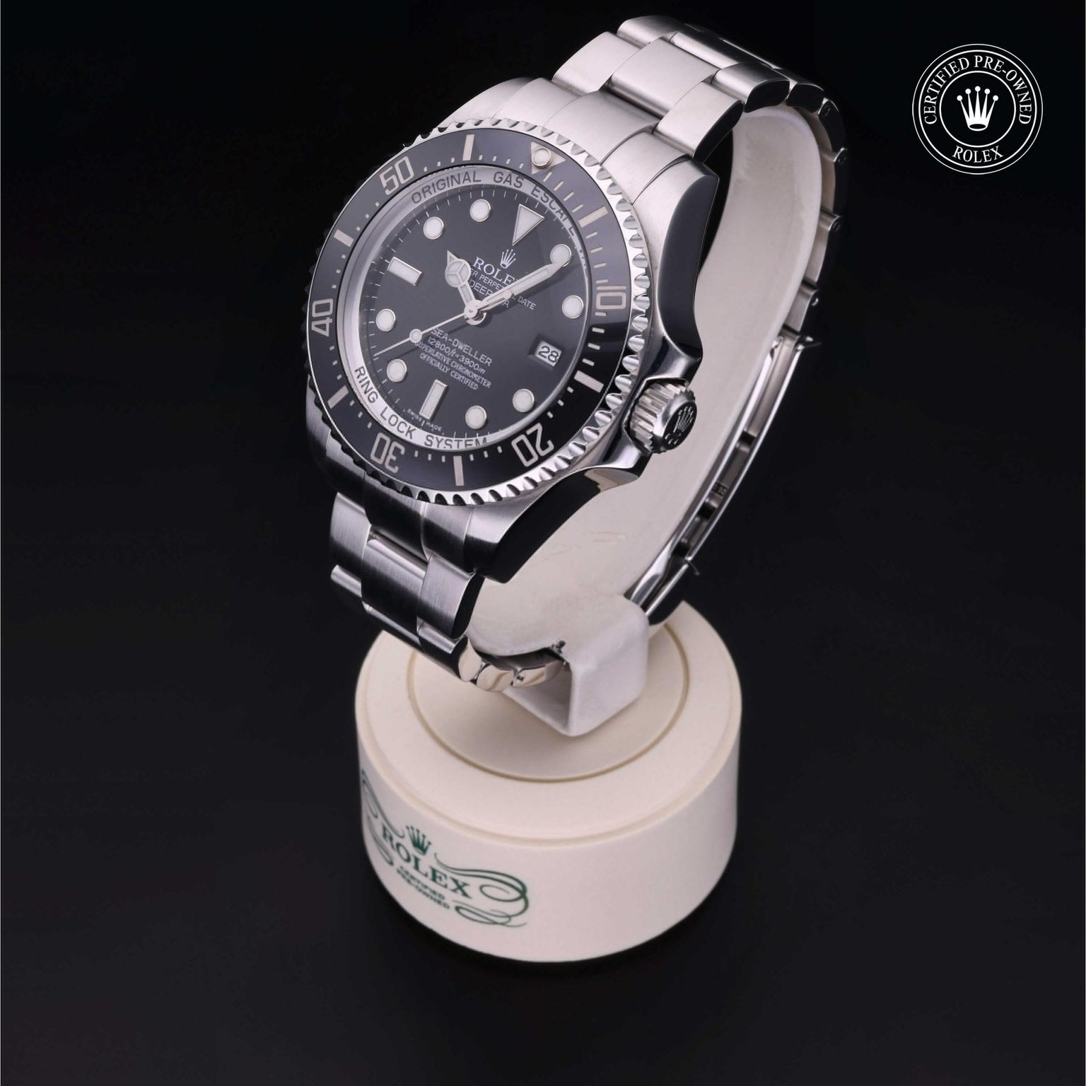 Rolex CPO Sea-Dweller M116660 front on white background
