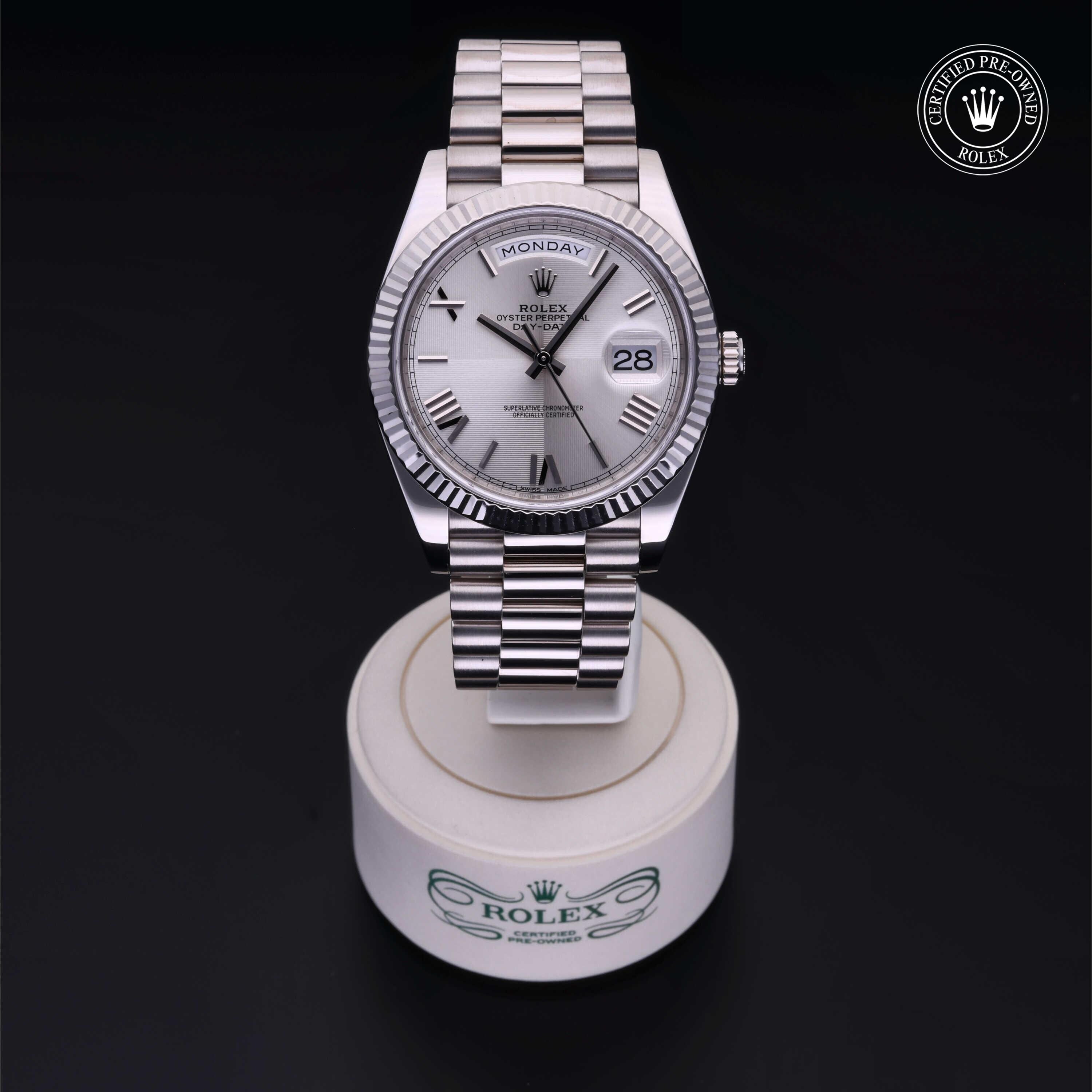 Rolex CPO Day-date M228239 front on white background