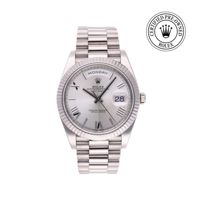 Rolex CPO Day-date M228239 front on white background