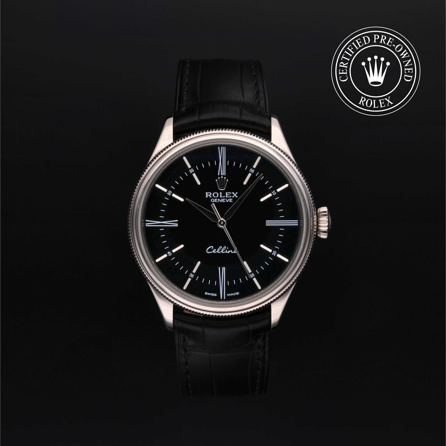 Rolex CPO Cellini M50509 front on white background