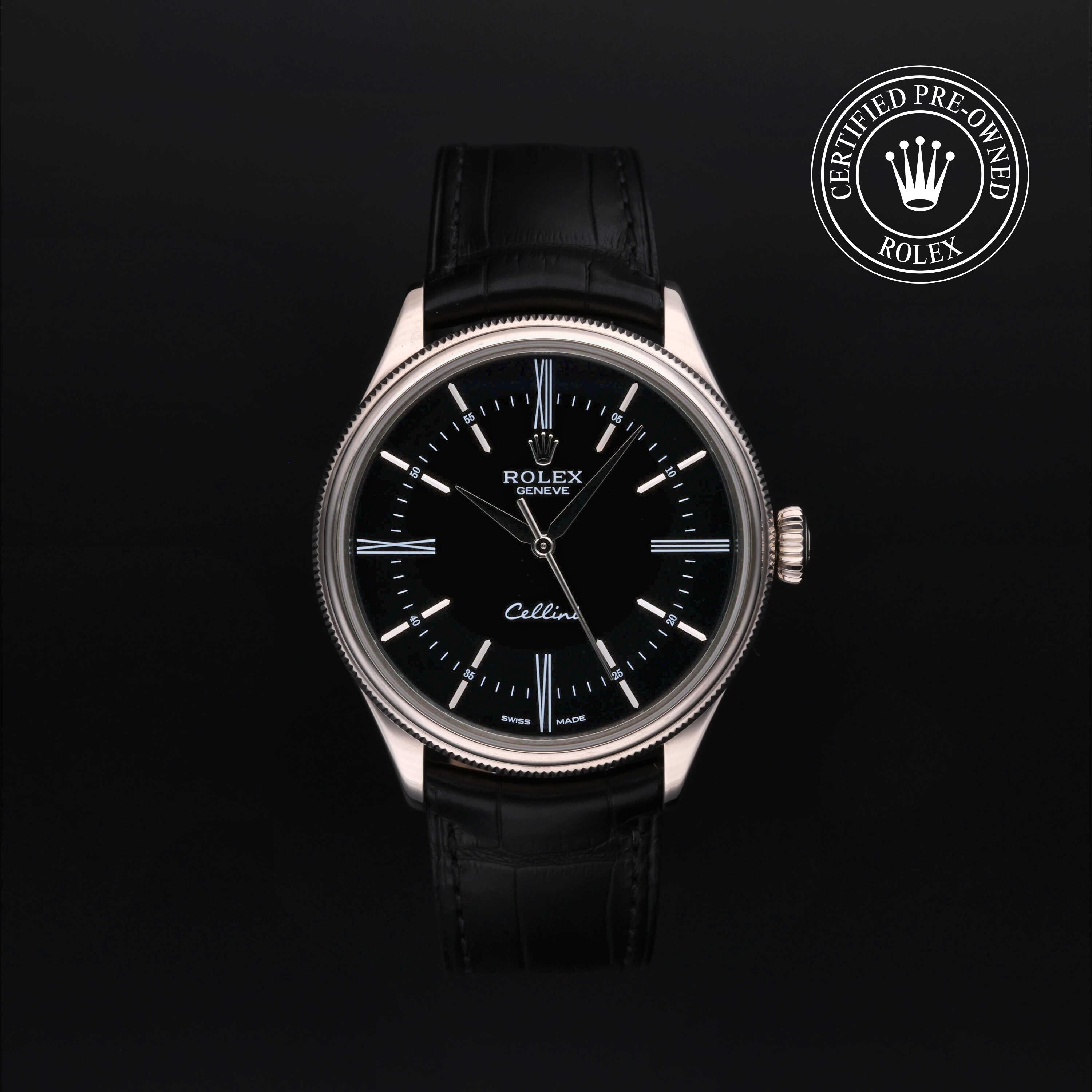 Rolex CPO Cellini M50509 front on white background