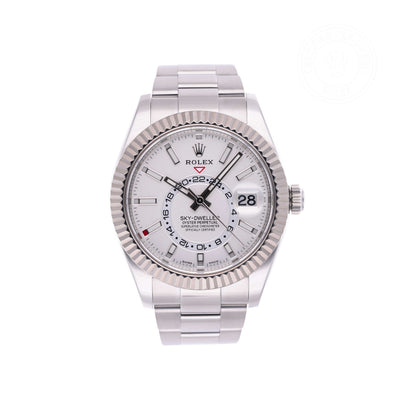 Rolex CPO Sky-Dweller M326934 front on white background