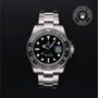 Rolex Certified Pre-owned GMT M116710LN-0001 front on black background