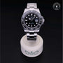Rolex Certified Pre-owned GMT M116710LN-0001 front on black background