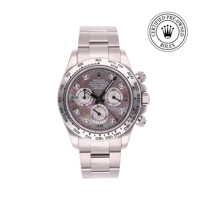 Rolex Certified Pre-owned Daytona M116509-0044 front on white background