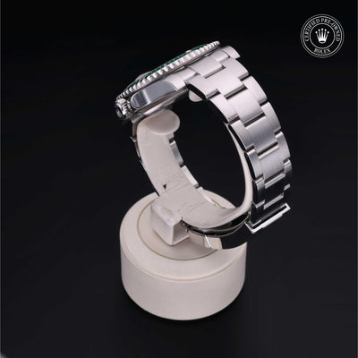 Rolex CPO Submariner M116610LV front on white background