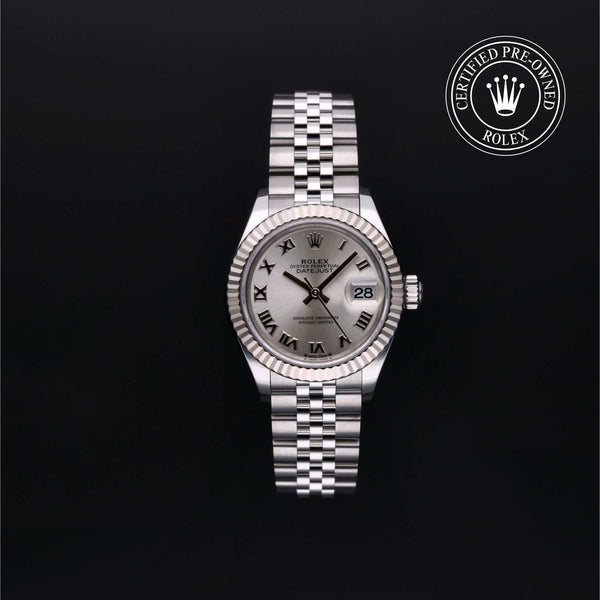 Rolex Certified Pre-owned Lady Datejust M279174-0007 front on black background