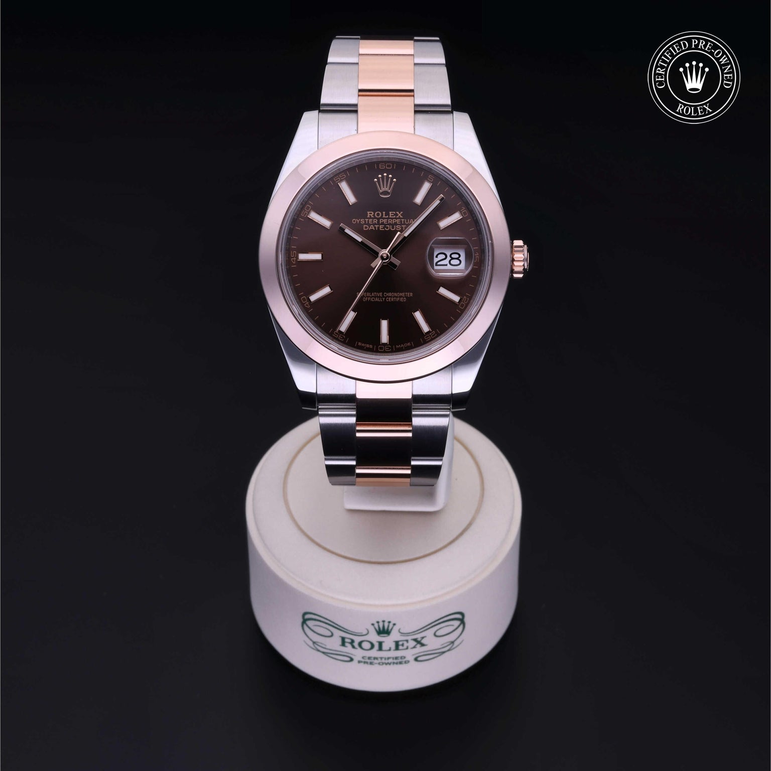 Rolex CPO Datejust M126301 front on white background