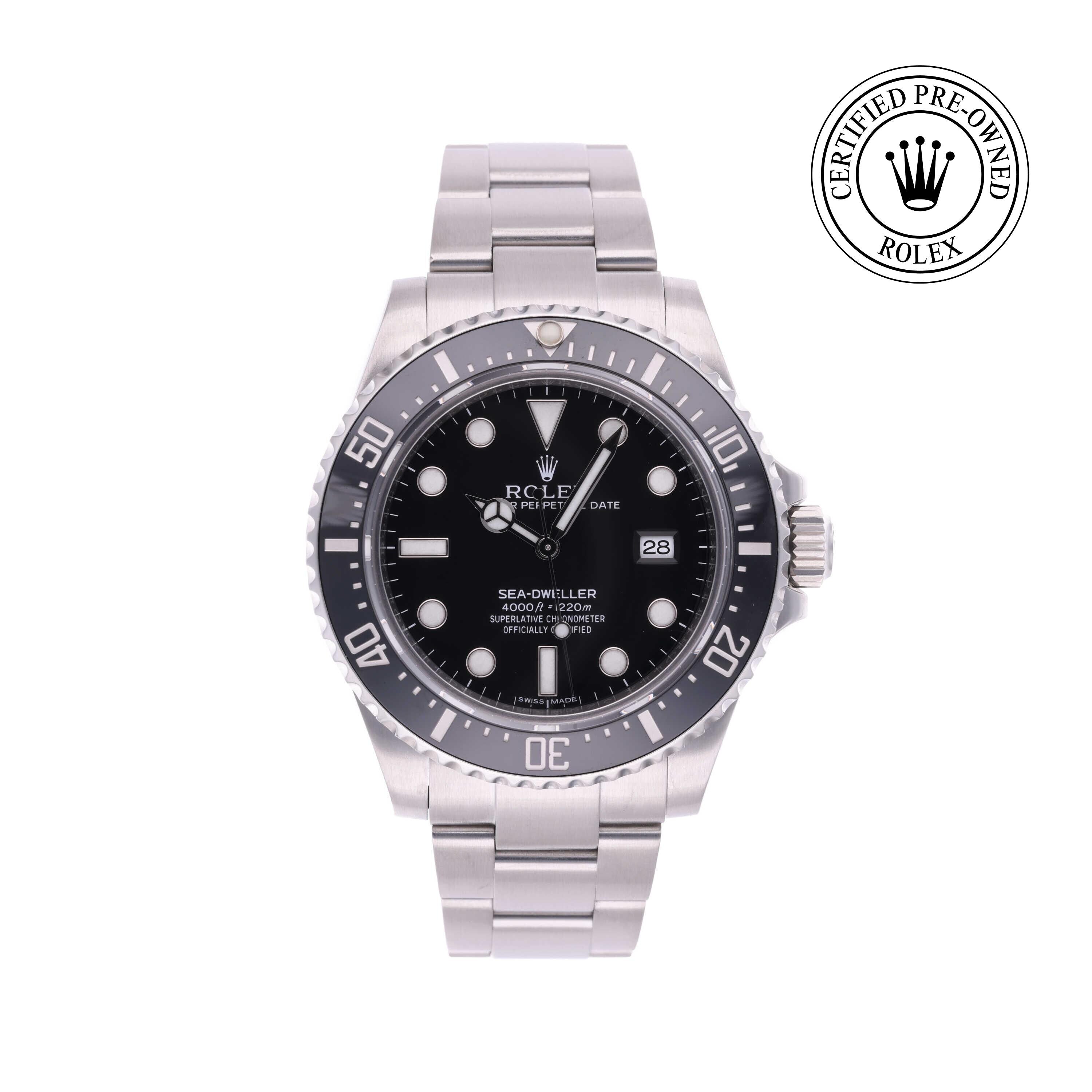 Rolex CPO Sea-Dweller M116600 front on white background
