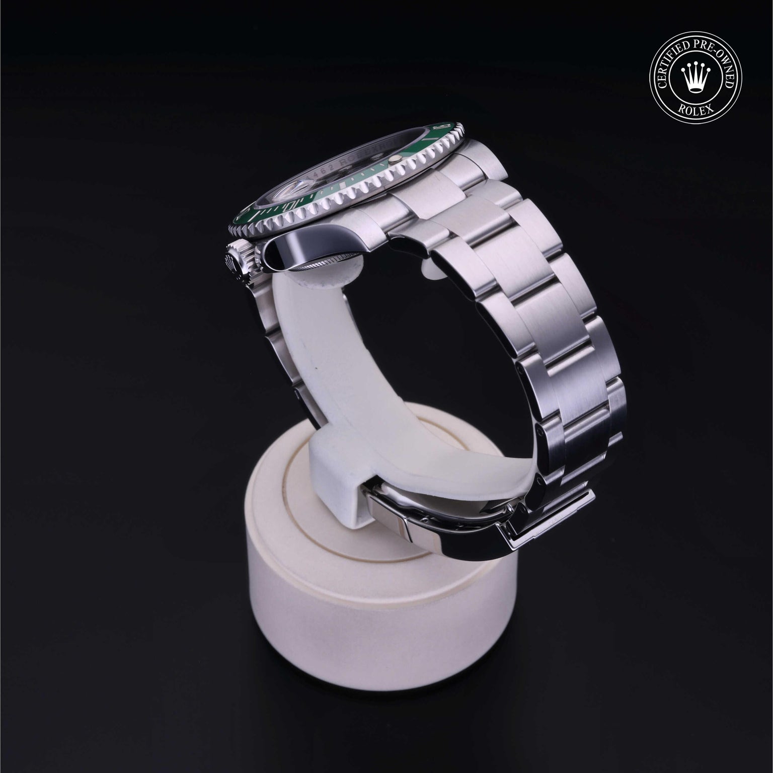 Rolex CPO Submariner M116610LV front on white background