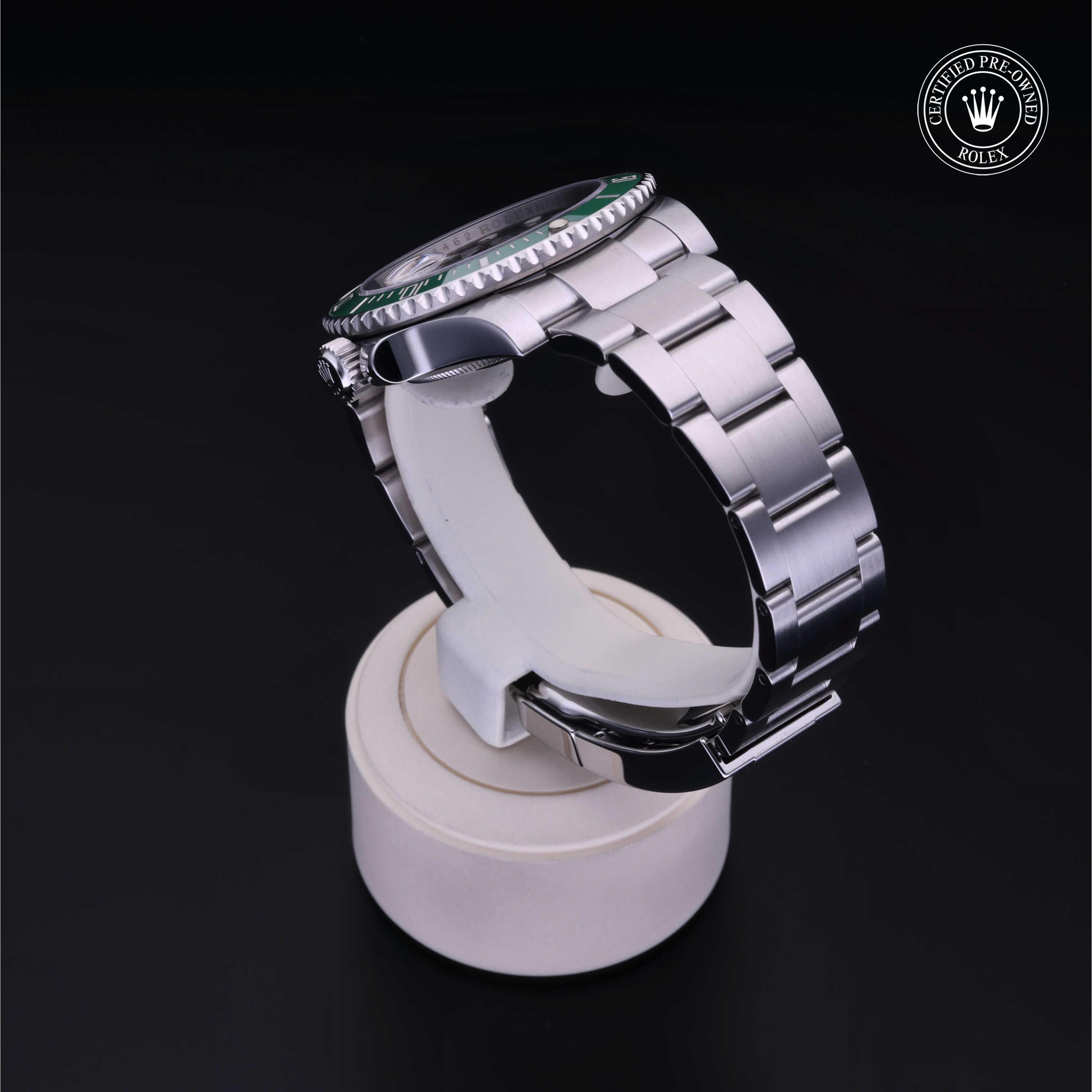 Rolex CPO Submariner M116610LV front on white background