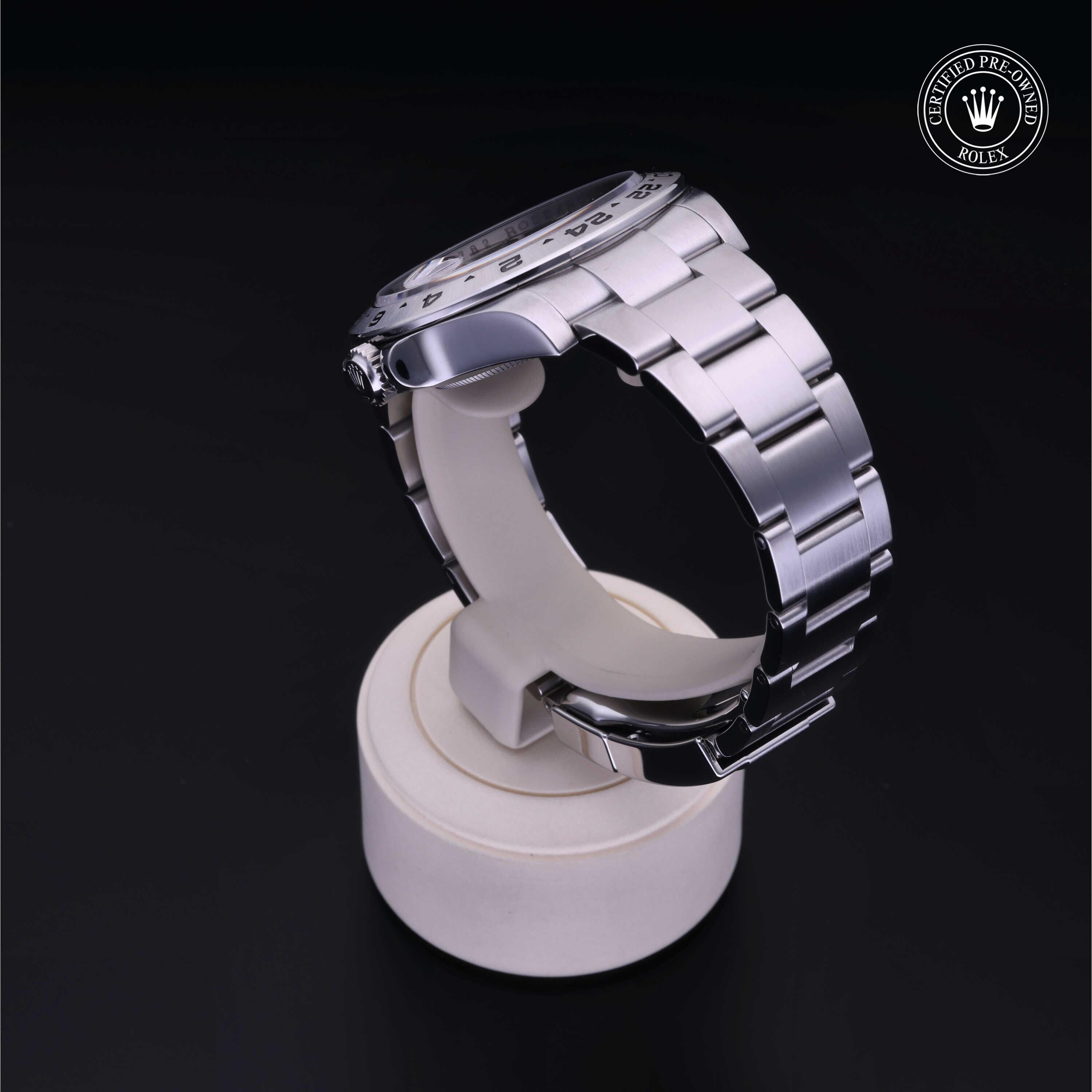 Rolex CPO Explorer M216570 front on white background