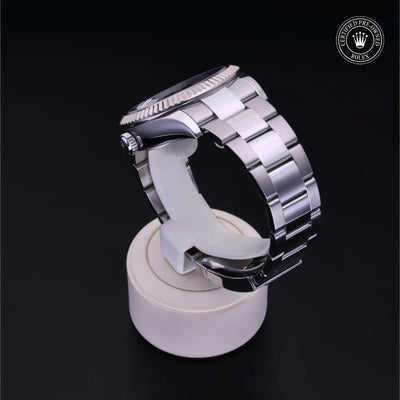 Rolex Certified Pre-owned Sky-Dweller M326934-0003 front on black background