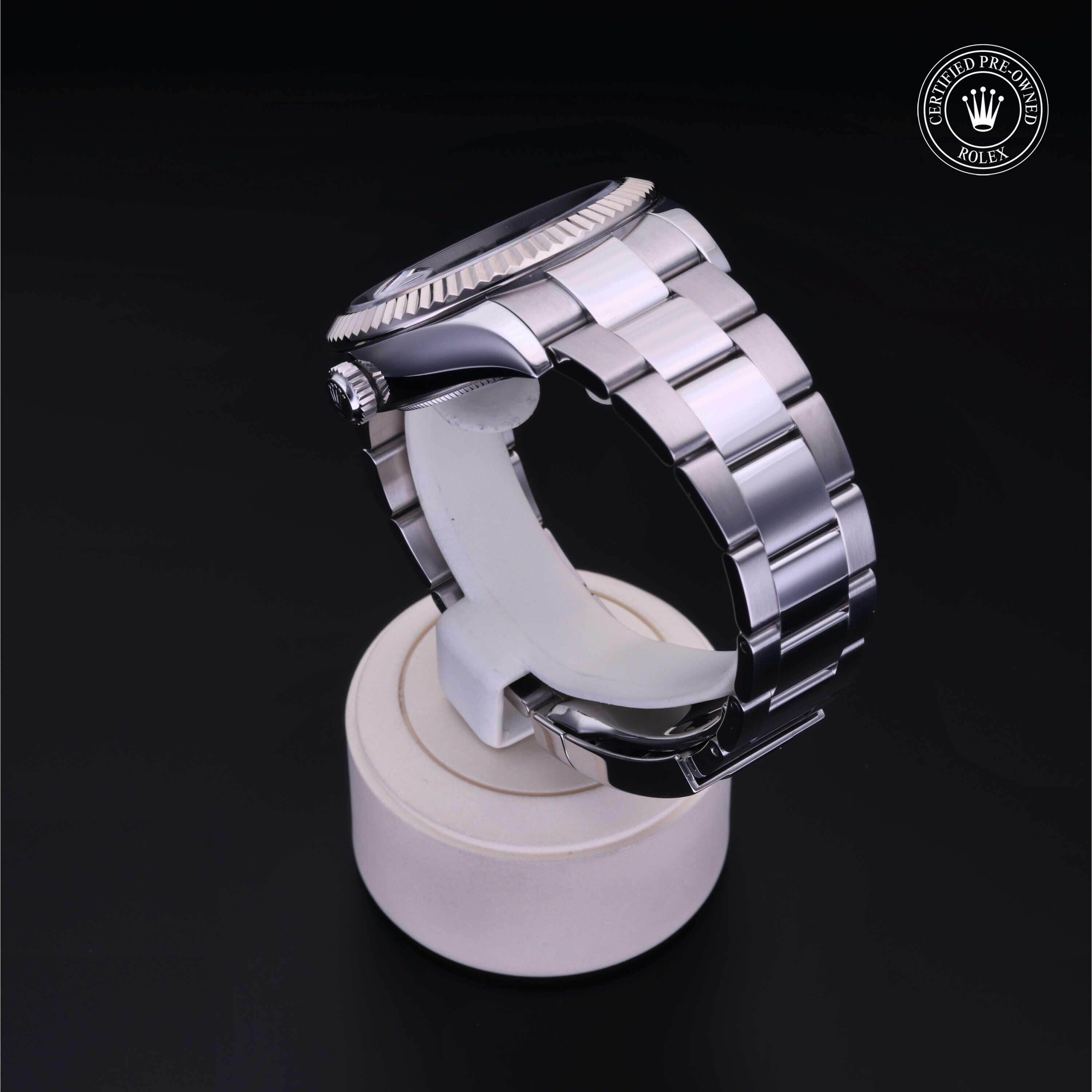 Rolex Certified Pre-owned Sky-Dweller M326934-0003 front on black background