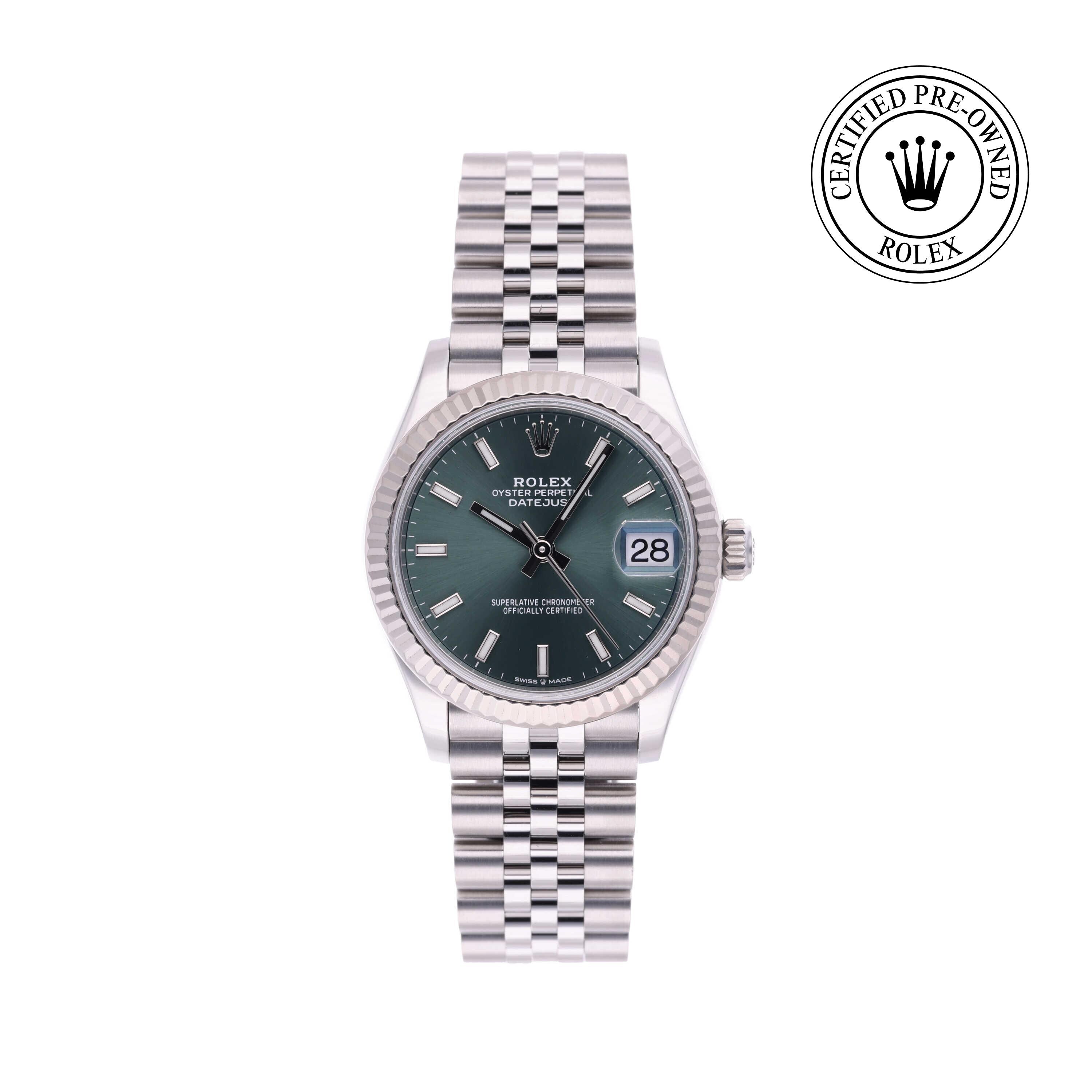 Rolex Certified Pre-owned Lady Datejust M278274-0018 front on white background