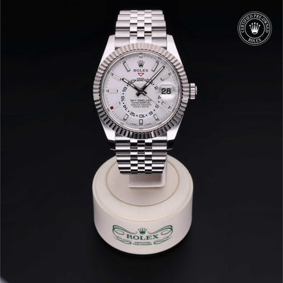 Rolex CPO Sky-Dweller M326934 front on white background