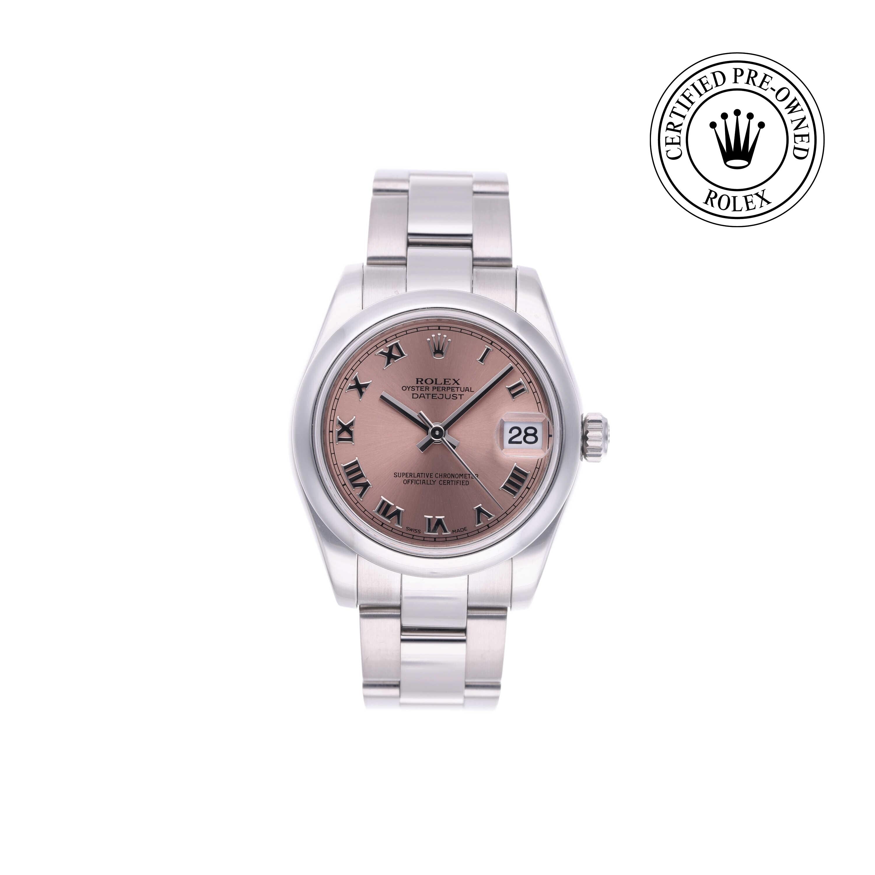 Rolex Certified Pre-owned Lady Datejust M178240-0009 front on white background