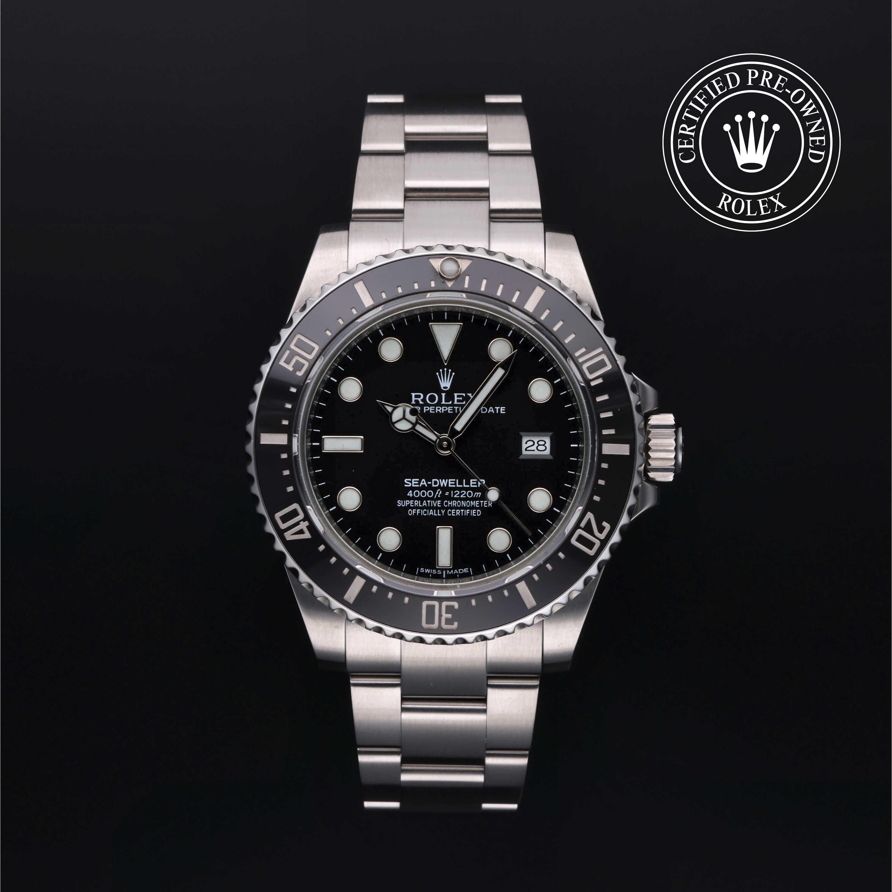 Rolex CPO Sea-Dweller M116600 front on white background