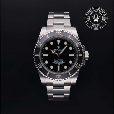 Rolex Certified Pre-owned Submariner M114060-0002 front on black background