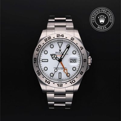 Rolex CPO Explorer M216570 front on white background
