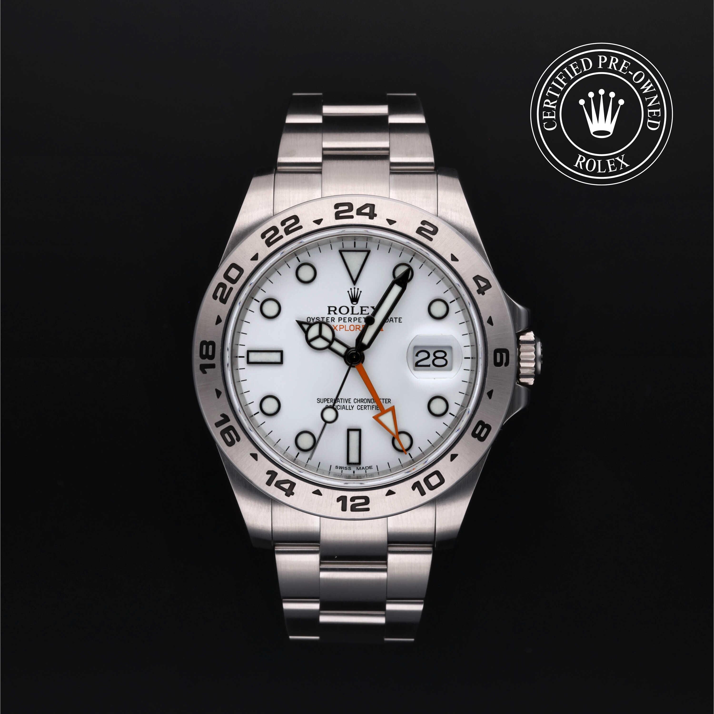 Rolex CPO Explorer M216570 front on white background