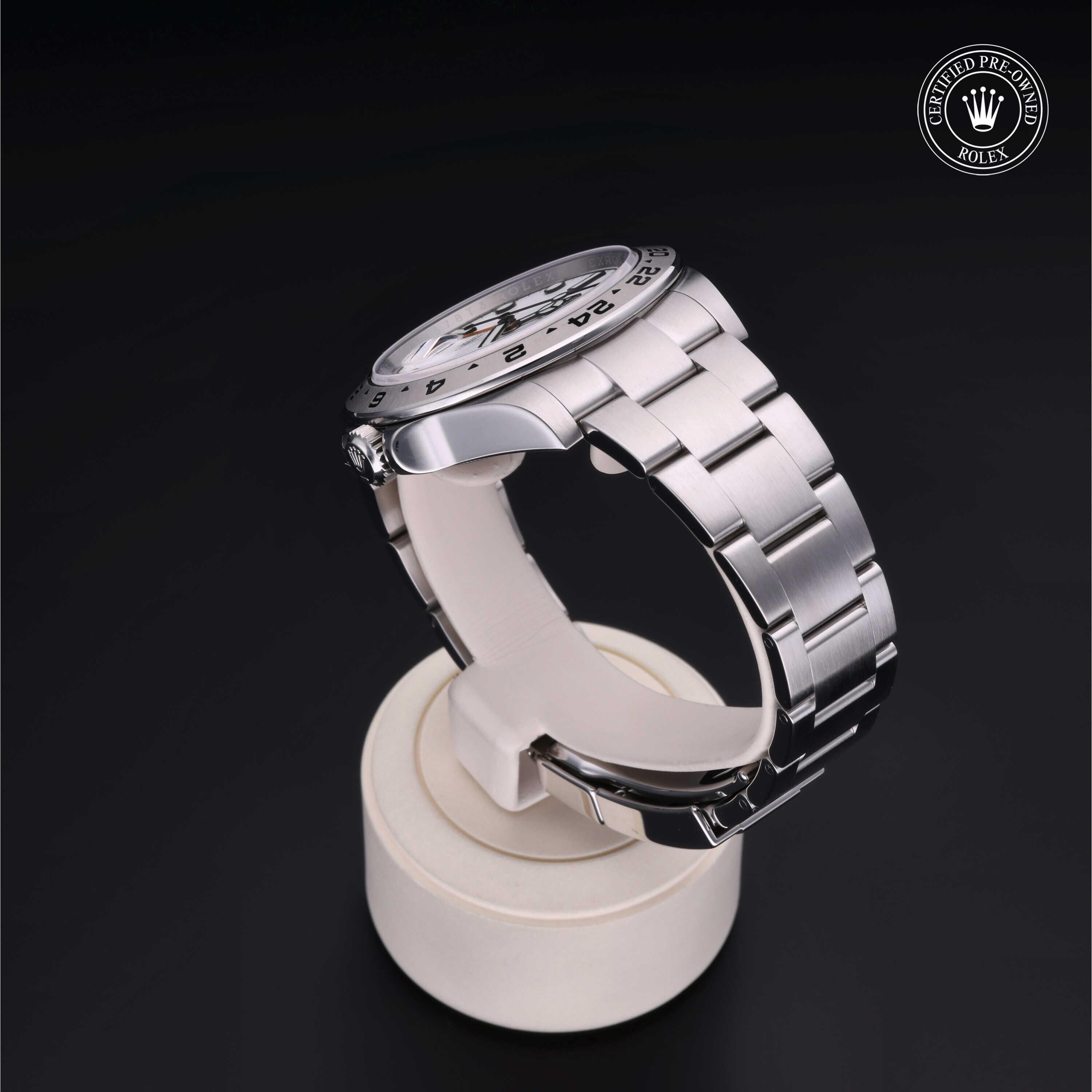 Rolex CPO Explorer M216570 front on white background