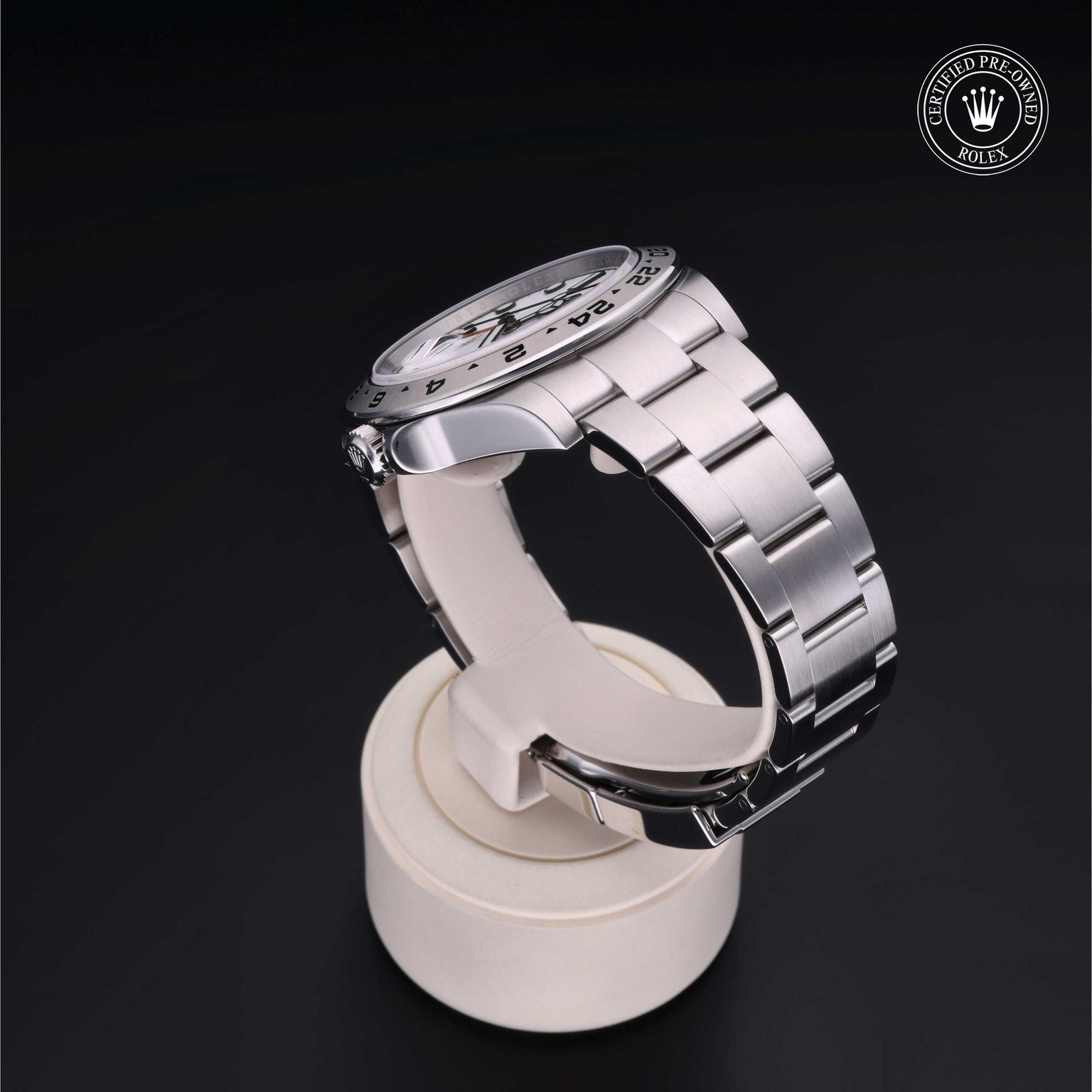 Rolex CPO Explorer M216570 front on white background