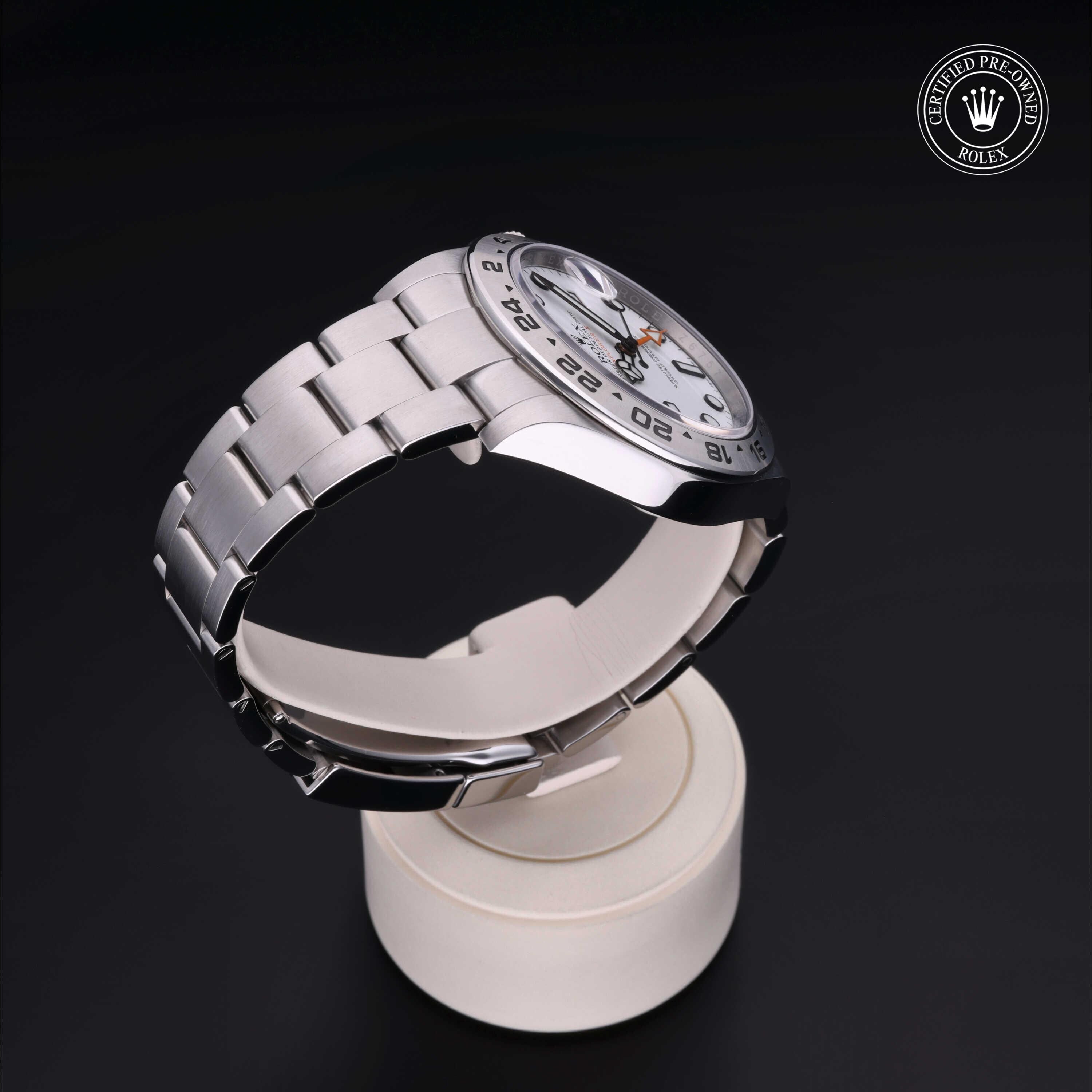 Rolex CPO Explorer M216570 front on white background