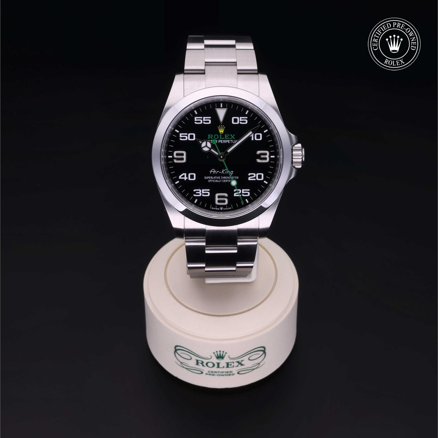 Rolex CPO Air-King M126900 front on white background