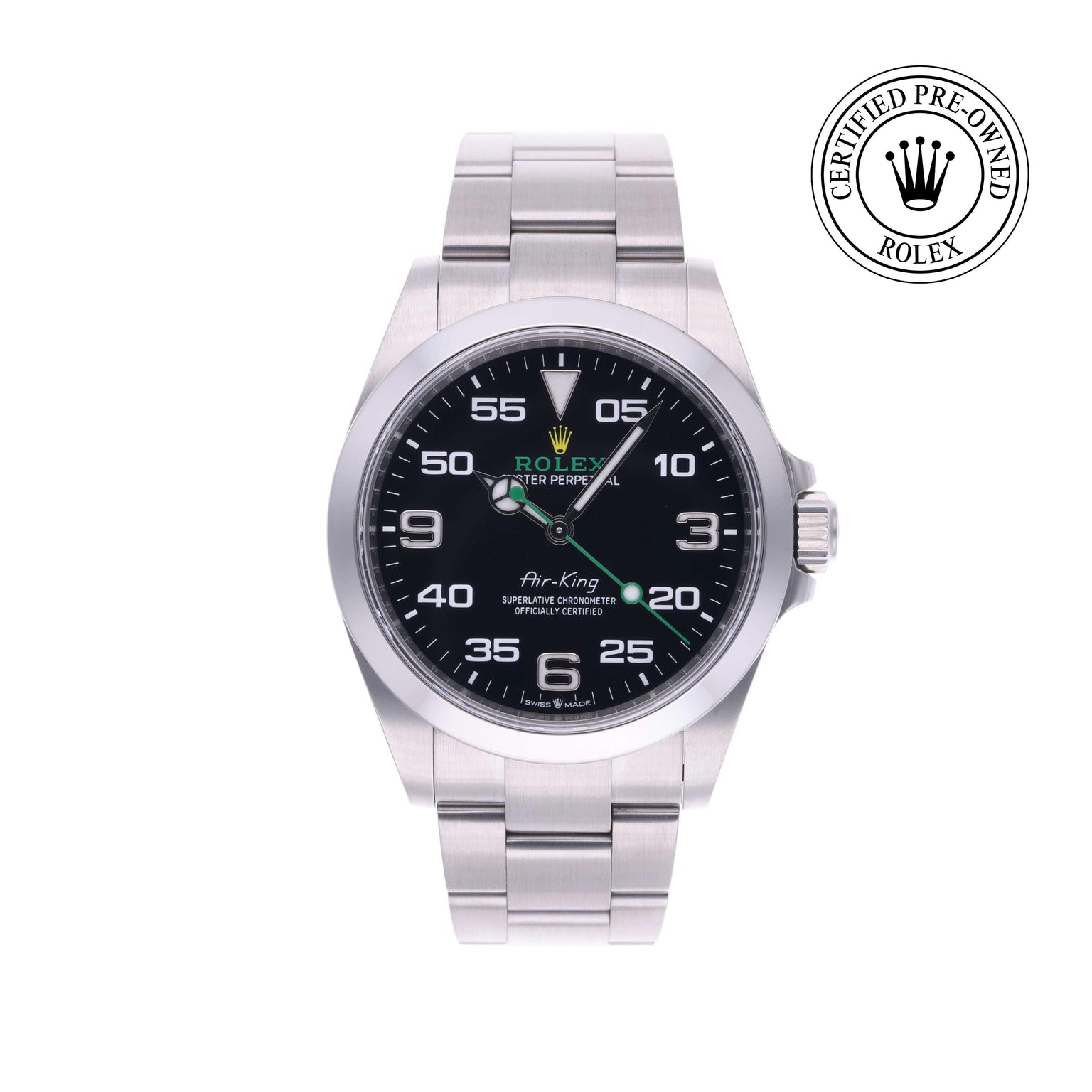 Rolex CPO Air-King M126900 front on white background