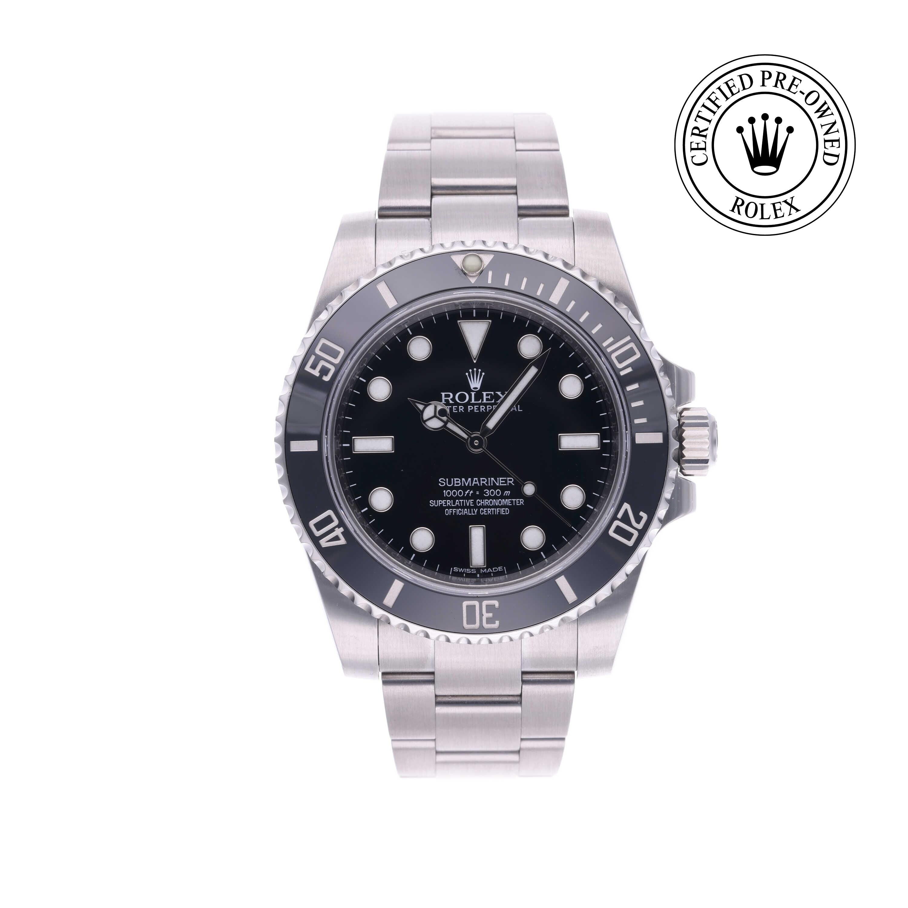 Rolex CPO Submariner M114060 front on white background