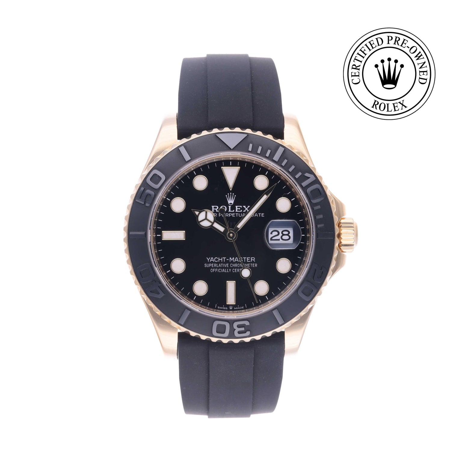 Rolex Certified Pre-owned Yacht-Master M226658-0001 front on white background